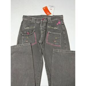 NWT Oxbow Girls Jeans Straight Leg Pink Trim Size 16